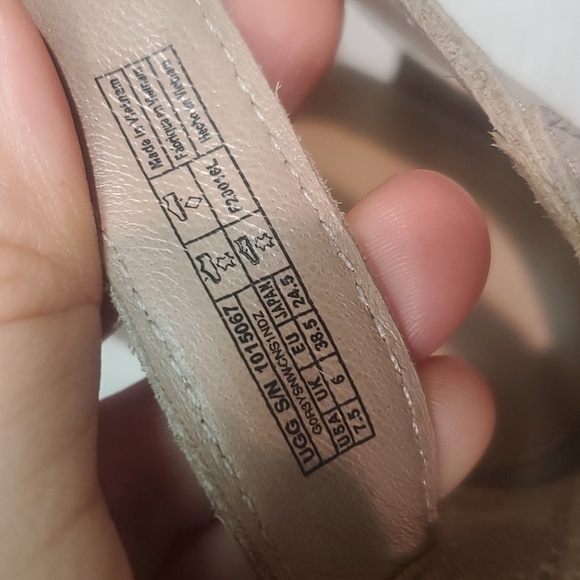 Ugg Australia Women Yasmin Snake Leather Ankle Zip Back Wedge Sandals shoes 7.5 - Picture 12 of 12